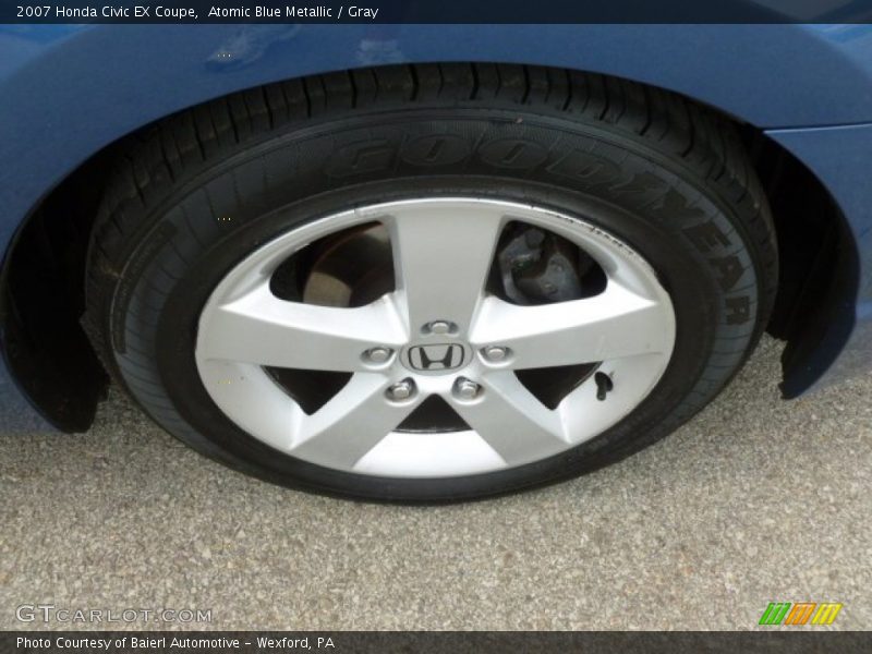Atomic Blue Metallic / Gray 2007 Honda Civic EX Coupe