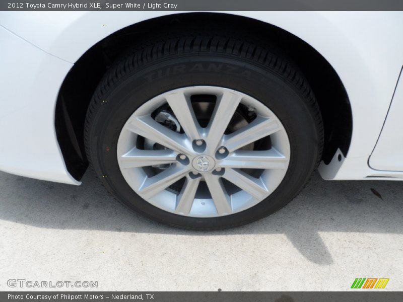Super White / Light Gray 2012 Toyota Camry Hybrid XLE