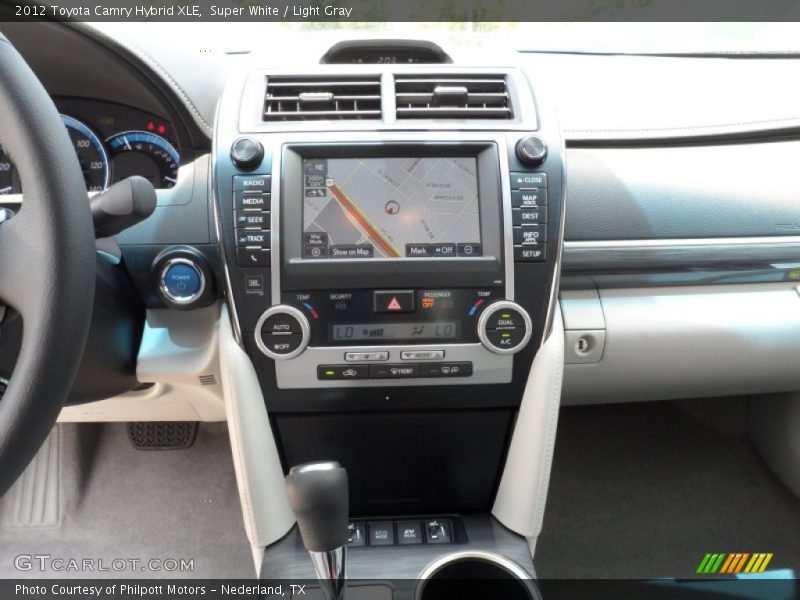 Super White / Light Gray 2012 Toyota Camry Hybrid XLE