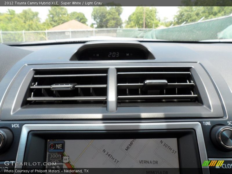 Super White / Light Gray 2012 Toyota Camry Hybrid XLE