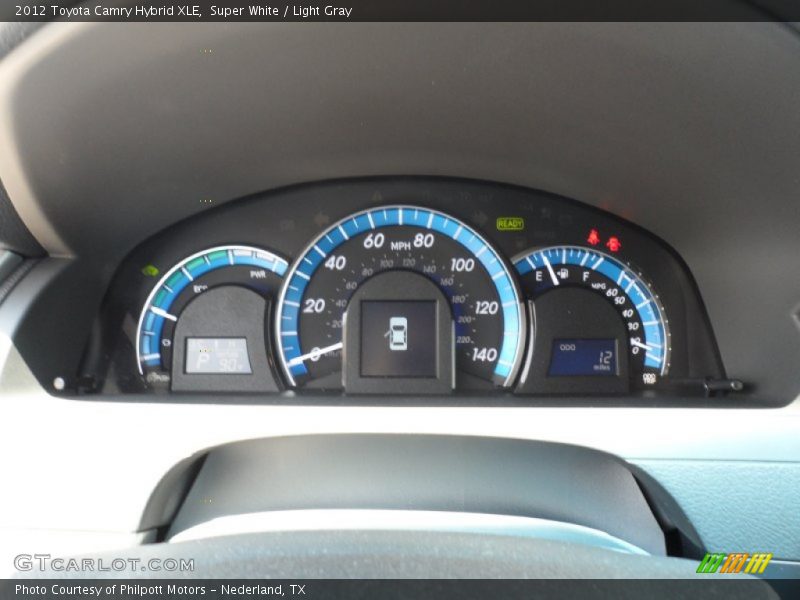 Super White / Light Gray 2012 Toyota Camry Hybrid XLE