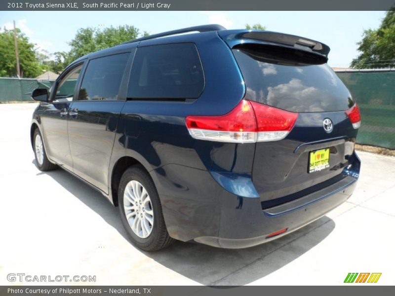 South Pacific Pearl / Light Gray 2012 Toyota Sienna XLE