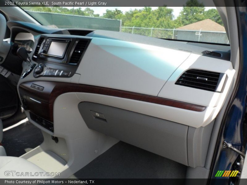 South Pacific Pearl / Light Gray 2012 Toyota Sienna XLE