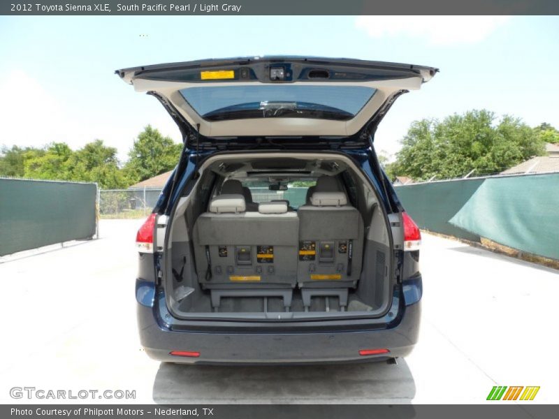 South Pacific Pearl / Light Gray 2012 Toyota Sienna XLE