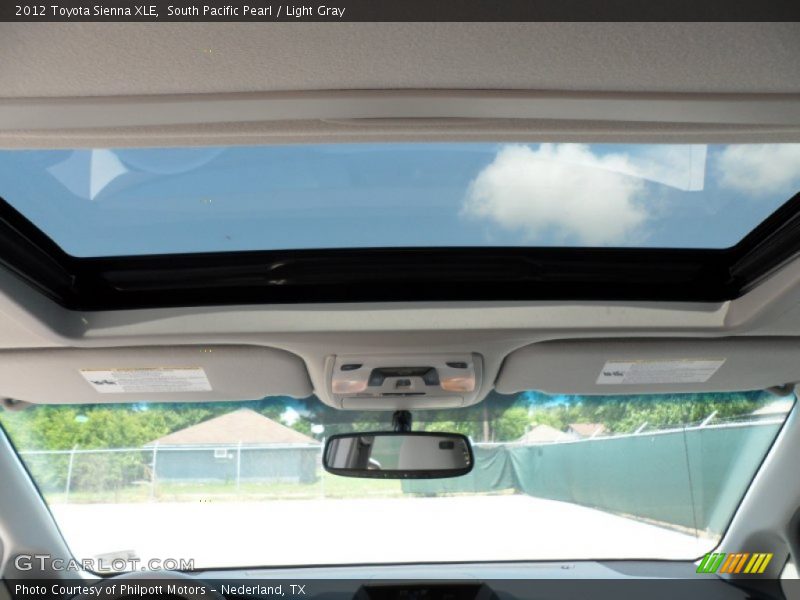 South Pacific Pearl / Light Gray 2012 Toyota Sienna XLE