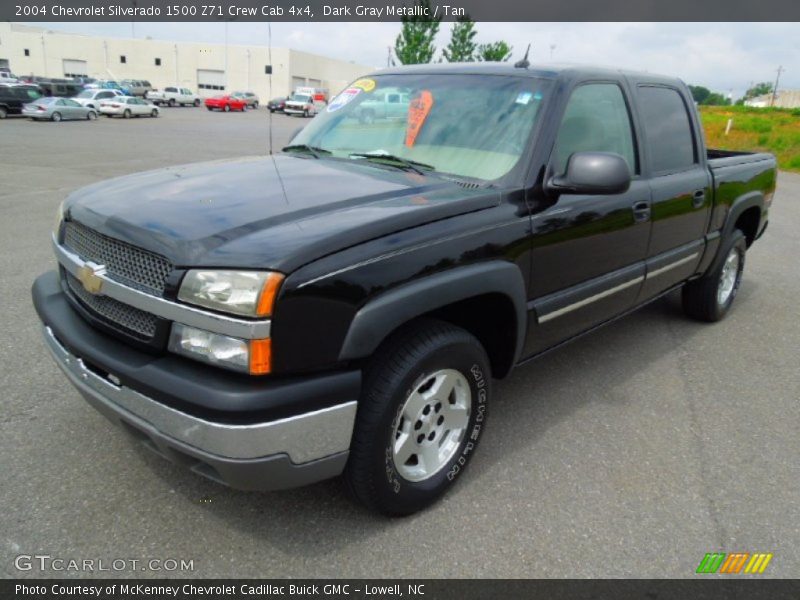 Dark Gray Metallic / Tan 2004 Chevrolet Silverado 1500 Z71 Crew Cab 4x4