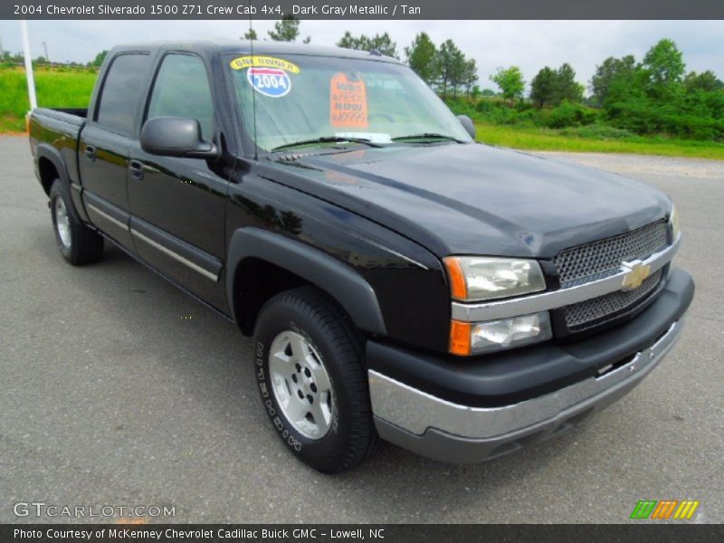 Dark Gray Metallic / Tan 2004 Chevrolet Silverado 1500 Z71 Crew Cab 4x4