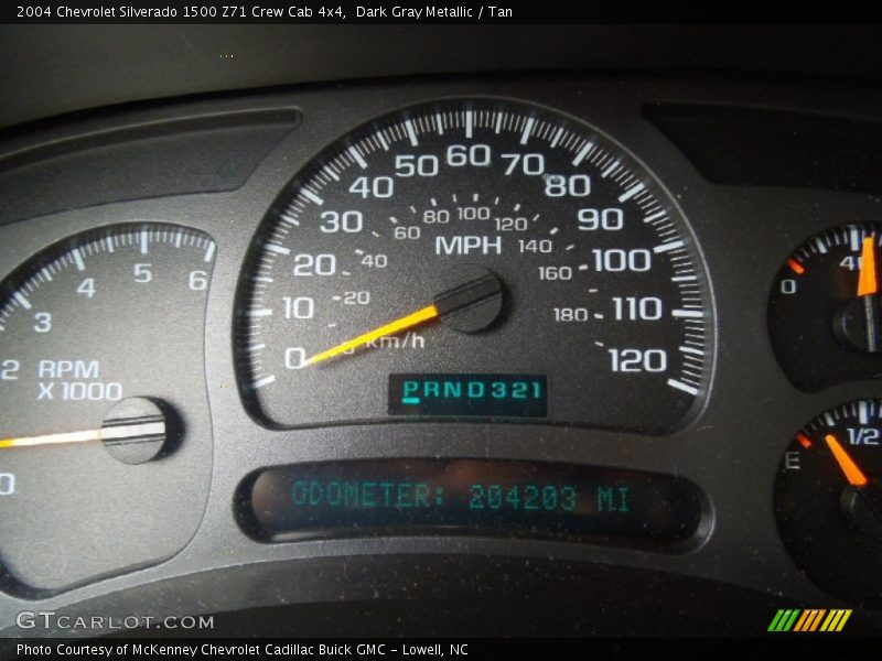 Dark Gray Metallic / Tan 2004 Chevrolet Silverado 1500 Z71 Crew Cab 4x4