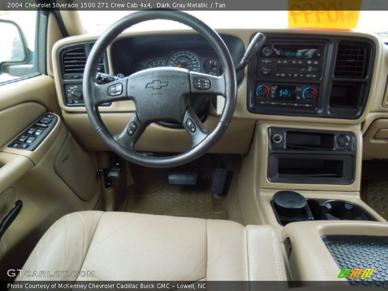 Dark Gray Metallic / Tan 2004 Chevrolet Silverado 1500 Z71 Crew Cab 4x4