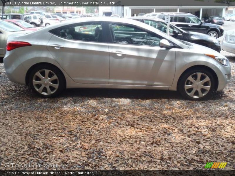 Shimmering Silver Metallic / Black 2011 Hyundai Elantra Limited
