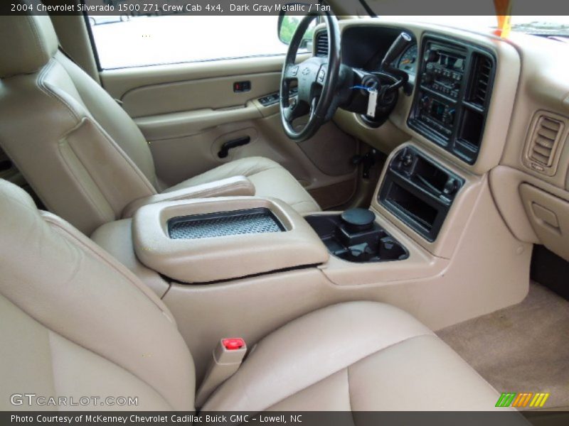 Dark Gray Metallic / Tan 2004 Chevrolet Silverado 1500 Z71 Crew Cab 4x4