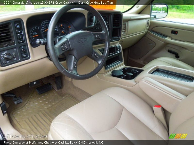 Dark Gray Metallic / Tan 2004 Chevrolet Silverado 1500 Z71 Crew Cab 4x4