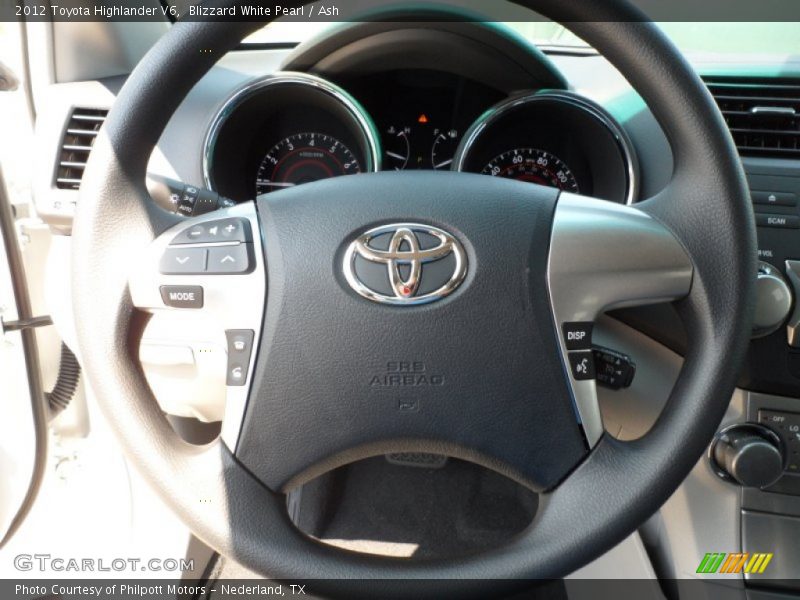 Blizzard White Pearl / Ash 2012 Toyota Highlander V6