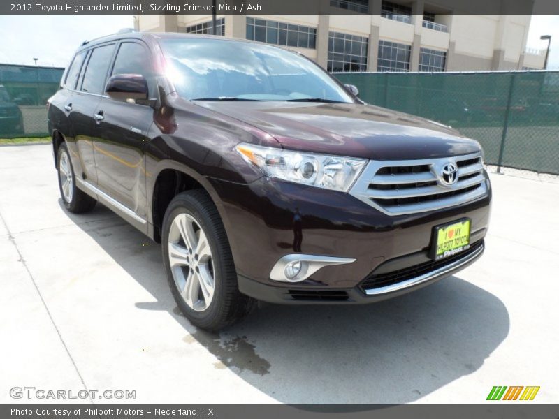 Sizzling Crimson Mica / Ash 2012 Toyota Highlander Limited