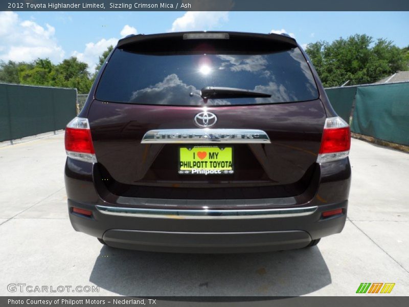 Sizzling Crimson Mica / Ash 2012 Toyota Highlander Limited