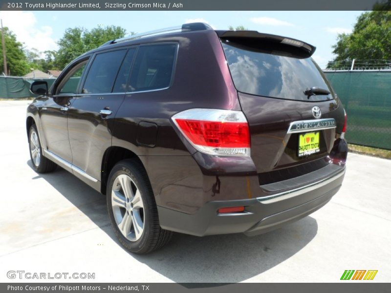 Sizzling Crimson Mica / Ash 2012 Toyota Highlander Limited