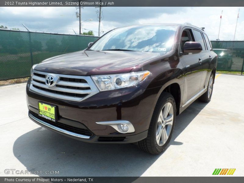 Sizzling Crimson Mica / Ash 2012 Toyota Highlander Limited