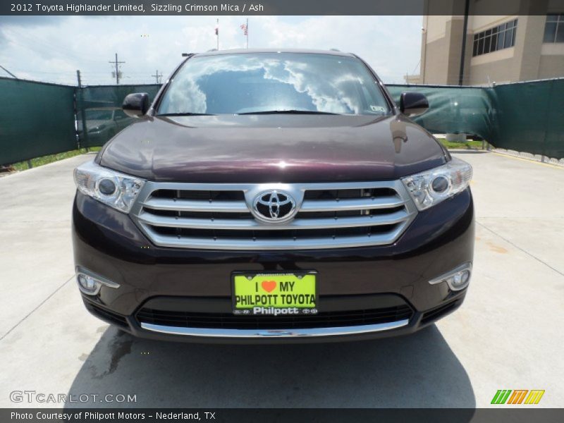 Sizzling Crimson Mica / Ash 2012 Toyota Highlander Limited