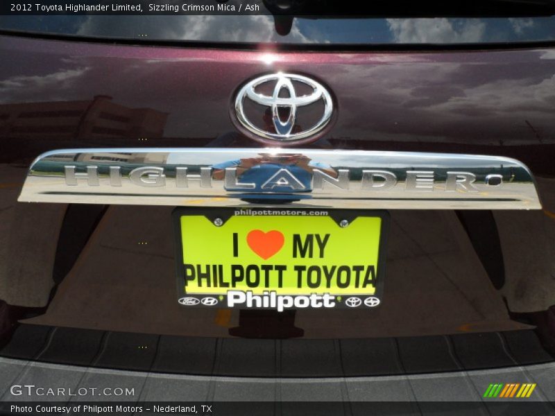 Sizzling Crimson Mica / Ash 2012 Toyota Highlander Limited
