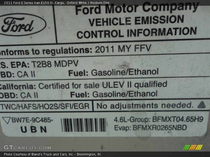 Oxford White / Medium Flint 2011 Ford E Series Van E150 XL Cargo