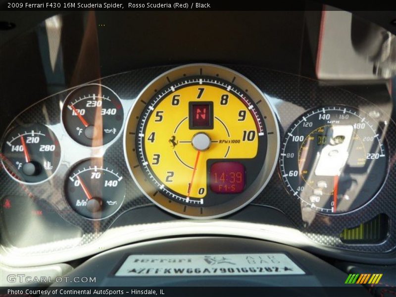 2009 F430 16M Scuderia Spider 16M Scuderia Spider Gauges