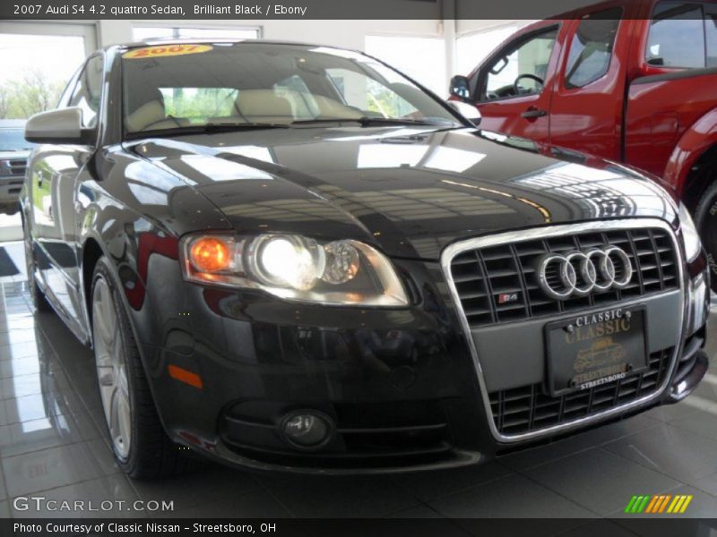 Brilliant Black / Ebony 2007 Audi S4 4.2 quattro Sedan