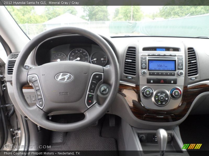 Mineral Gray / Gray 2012 Hyundai Santa Fe GLS