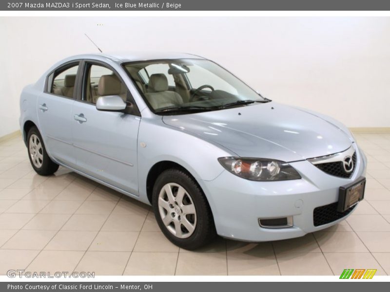 Ice Blue Metallic / Beige 2007 Mazda MAZDA3 i Sport Sedan