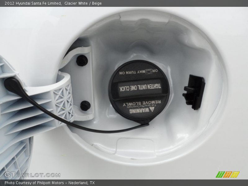 Glacier White / Beige 2012 Hyundai Santa Fe Limited