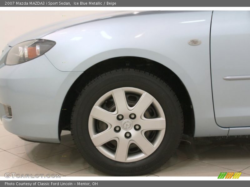 Ice Blue Metallic / Beige 2007 Mazda MAZDA3 i Sport Sedan