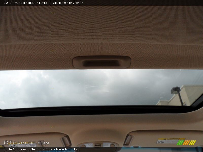 Glacier White / Beige 2012 Hyundai Santa Fe Limited