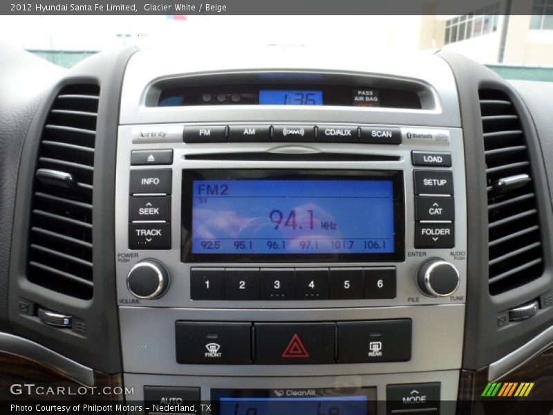 Glacier White / Beige 2012 Hyundai Santa Fe Limited