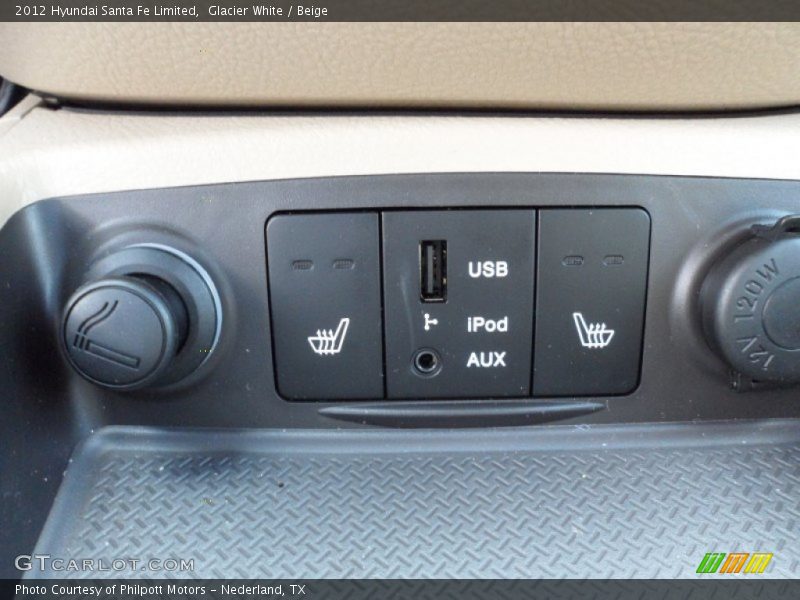 Glacier White / Beige 2012 Hyundai Santa Fe Limited