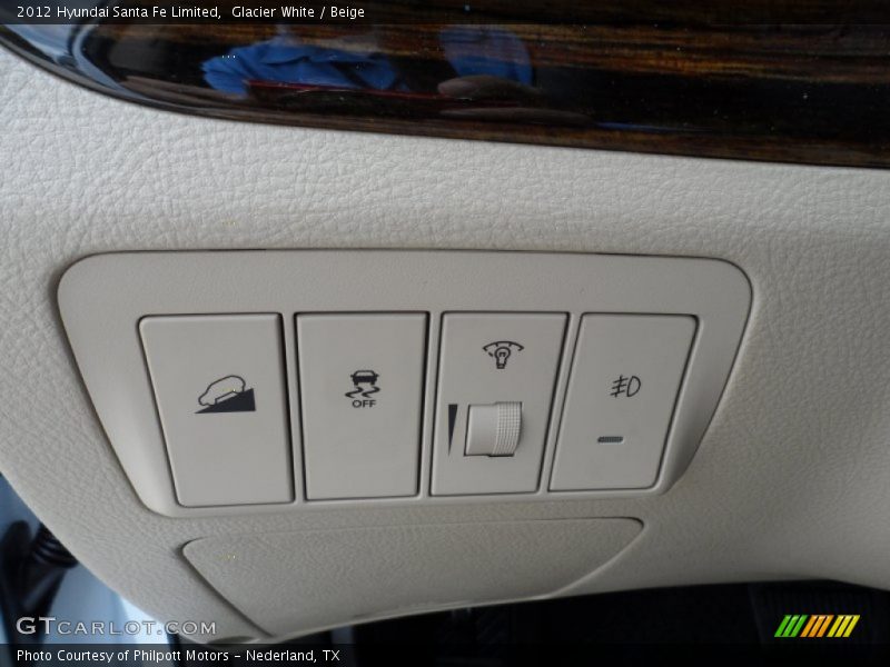 Glacier White / Beige 2012 Hyundai Santa Fe Limited