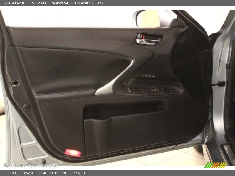 Breakwater Blue Metallic / Black 2009 Lexus IS 250 AWD