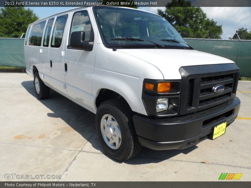 Oxford White / Medium Flint 2012 Ford E Series Van E350 XL Extended Passenger