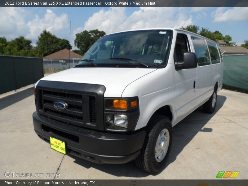 Oxford White / Medium Flint 2012 Ford E Series Van E350 XL Extended Passenger