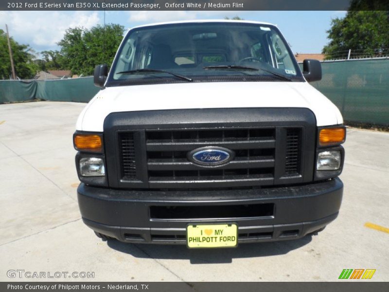 Oxford White / Medium Flint 2012 Ford E Series Van E350 XL Extended Passenger