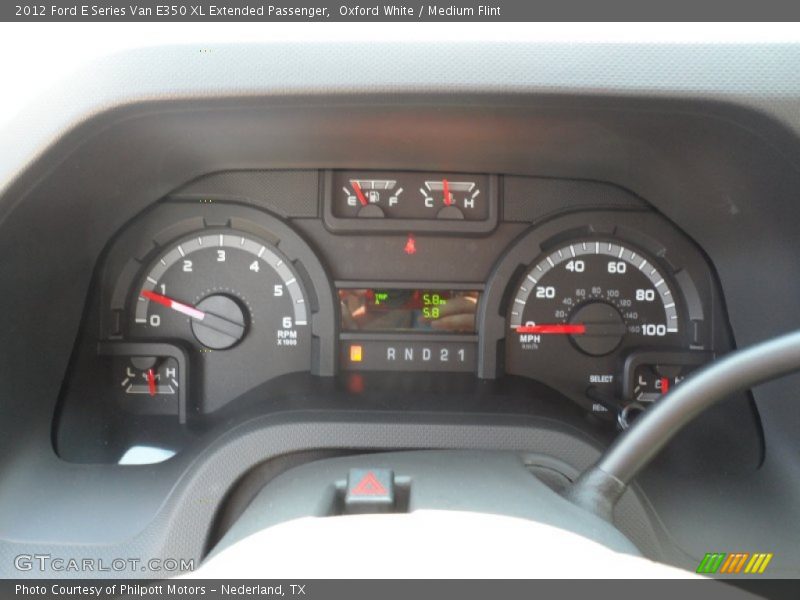  2012 E Series Van E350 XL Extended Passenger E350 XL Extended Passenger Gauges