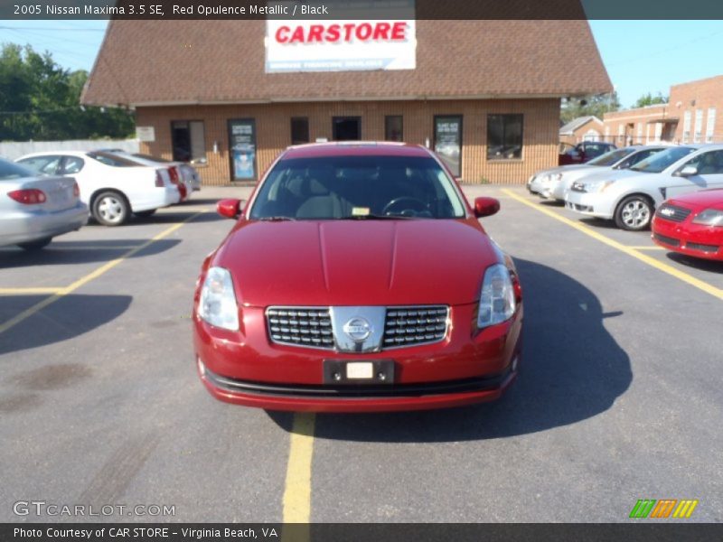Red Opulence Metallic / Black 2005 Nissan Maxima 3.5 SE