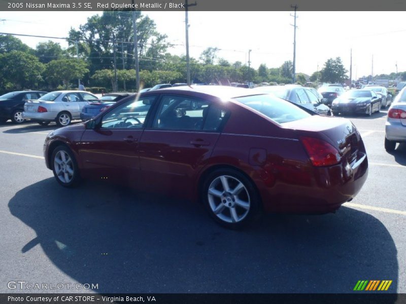 Red Opulence Metallic / Black 2005 Nissan Maxima 3.5 SE