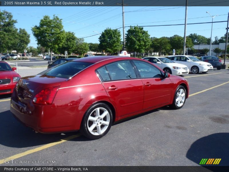 Red Opulence Metallic / Black 2005 Nissan Maxima 3.5 SE