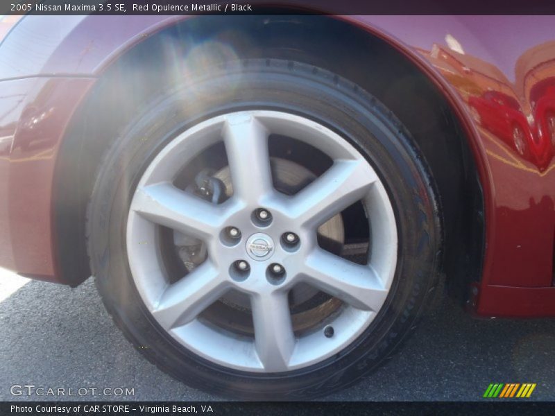 Red Opulence Metallic / Black 2005 Nissan Maxima 3.5 SE