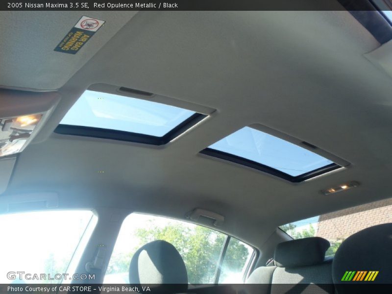 Red Opulence Metallic / Black 2005 Nissan Maxima 3.5 SE