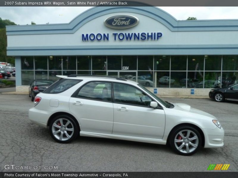 Satin White Pearl / Anthracite Black 2007 Subaru Impreza WRX Wagon