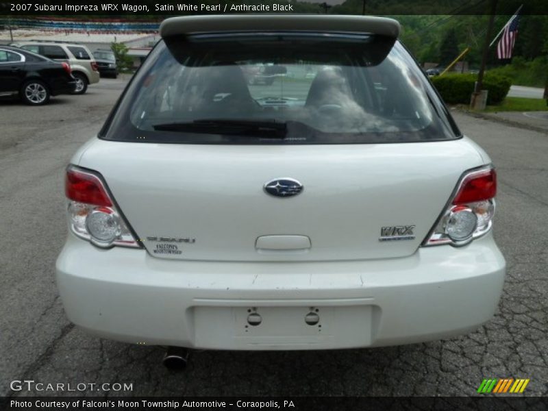 Satin White Pearl / Anthracite Black 2007 Subaru Impreza WRX Wagon