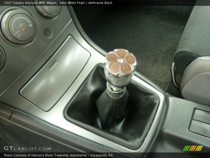 Satin White Pearl / Anthracite Black 2007 Subaru Impreza WRX Wagon