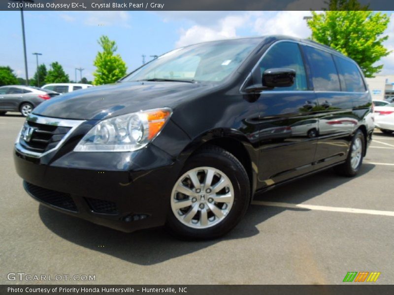 Crystal Black Pearl / Gray 2010 Honda Odyssey EX-L