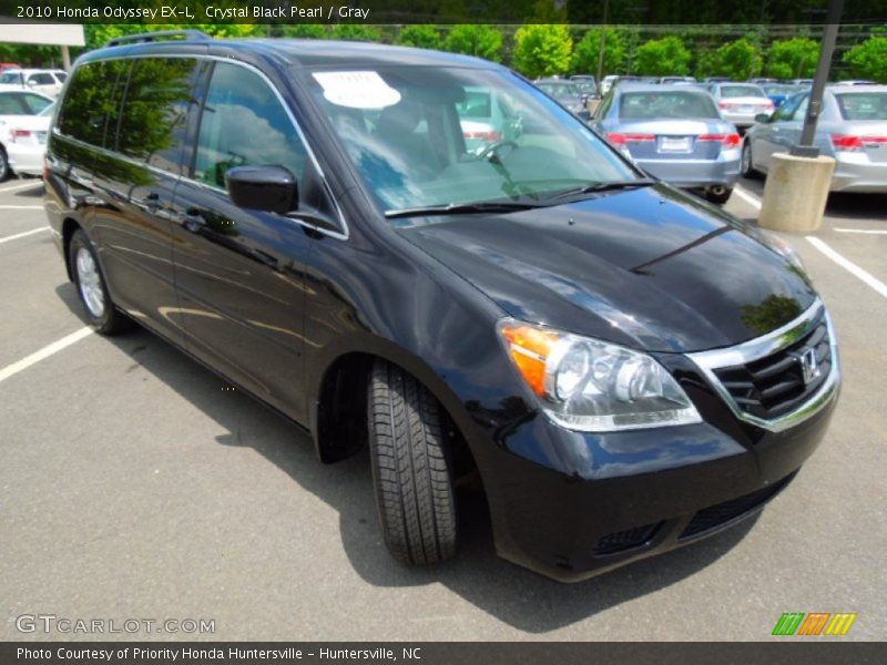 Crystal Black Pearl / Gray 2010 Honda Odyssey EX-L