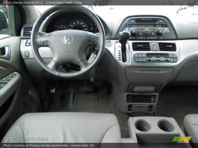 Crystal Black Pearl / Gray 2010 Honda Odyssey EX-L